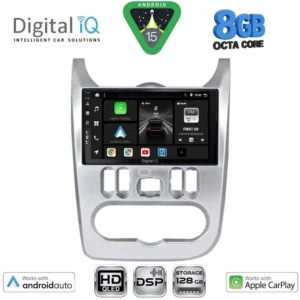 DIGITAL IQ BXF 7101SL_CPAA (9inc) MULTIMEDIA TABLET for DACIA DUSTER – LOGAN – SANDERO mod. 2006-2012 (SILVER)