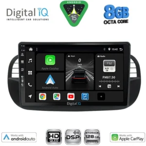 DIGITAL IQ BXF 7130BL_CPAA (9inc) MULTIMEDIA TABLET for FIAT 500 mod. 2007-2015 (BLACK)