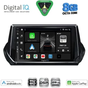 DIGITAL IQ BXF 7509_CPAA (9inc) MULTIMEDIA TABLET for PEUGEOT 208 – 2008 mod. 2021-2026