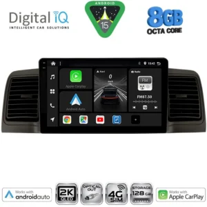 DIGITAL IQ BXK 20712BL_CPAA (9inc) MULTIMEDIA TABLET for TOYOTA COROLLA mod. 2001-2006 (BLACK)