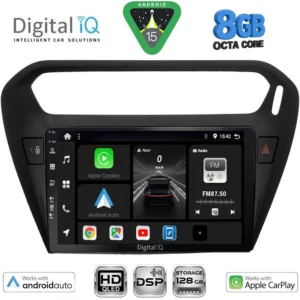 DIGITAL IQ BXF 7511BL_CPAA (9inc) MULTIMEDIA TABLET for CITROEN ELYSEE – PEUGEOT 301 mod. 2013-2026 (BLACK)