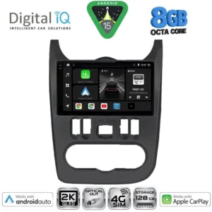 DIGITAL IQ BXK 20101BL_CPAA (9inc) MULTIMEDIA TABLET for DACIA DUSTER – LOGAN – SANDERO mod. 2006-2012 (BLACK)