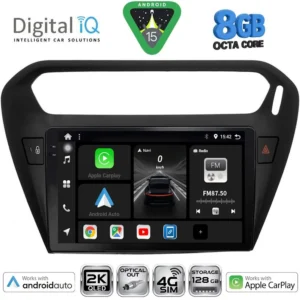 DIGITAL IQ BXK 20511BL_CPAA (9inc) MULTIMEDIA TABLET for CITROEN ELYSEE – PEUGEOT 301 mod. 2013 (BLACK)