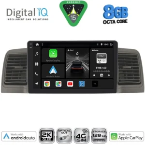 DIGITAL IQ BXK 20712GR_CPAA (9inc) MULTIMEDIA TABLET for TOYOTA COROLLA mod. 2001-2006 (GREY)