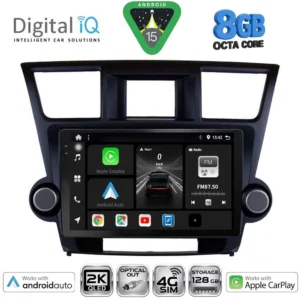 DIGITAL IQ BXK 20719_CPAA (10inc) MULTIMEDIA TABLET for TOYOTA HIGHLANDER mod. 2008-2015